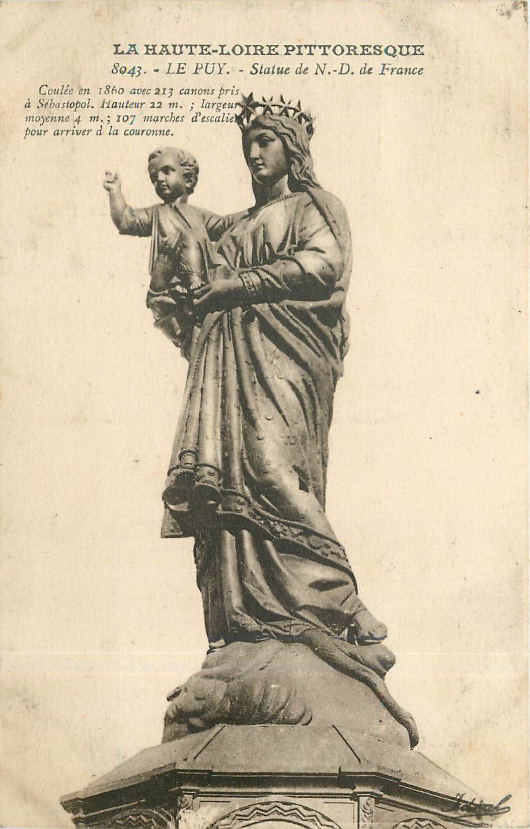 CPA Le Puy Statue de ND de France 