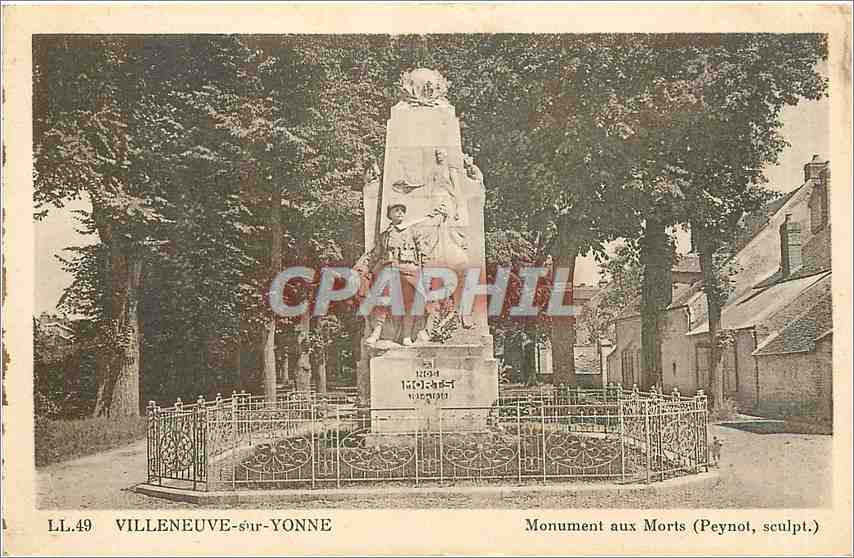 Villeneuve-sur-Yonne — Monument aux Morts (Peynot, sculpt.)