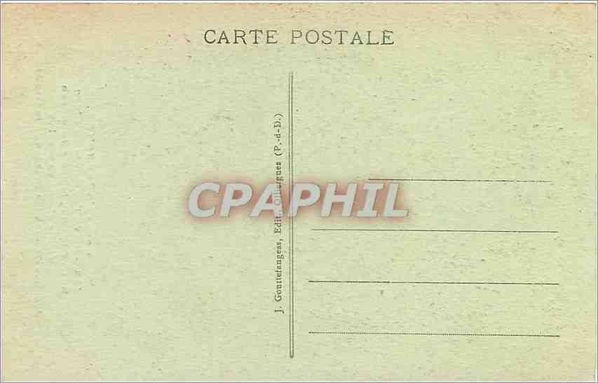 CPA L'Auvergne Royat Grotte du Chien Saint Mart le genie du Volcan Vieille statue en marbre decouver — Rückseite