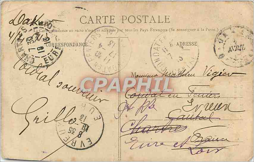 CPA Afrique Occidentale Etude Remme Bambara  — Rückseite