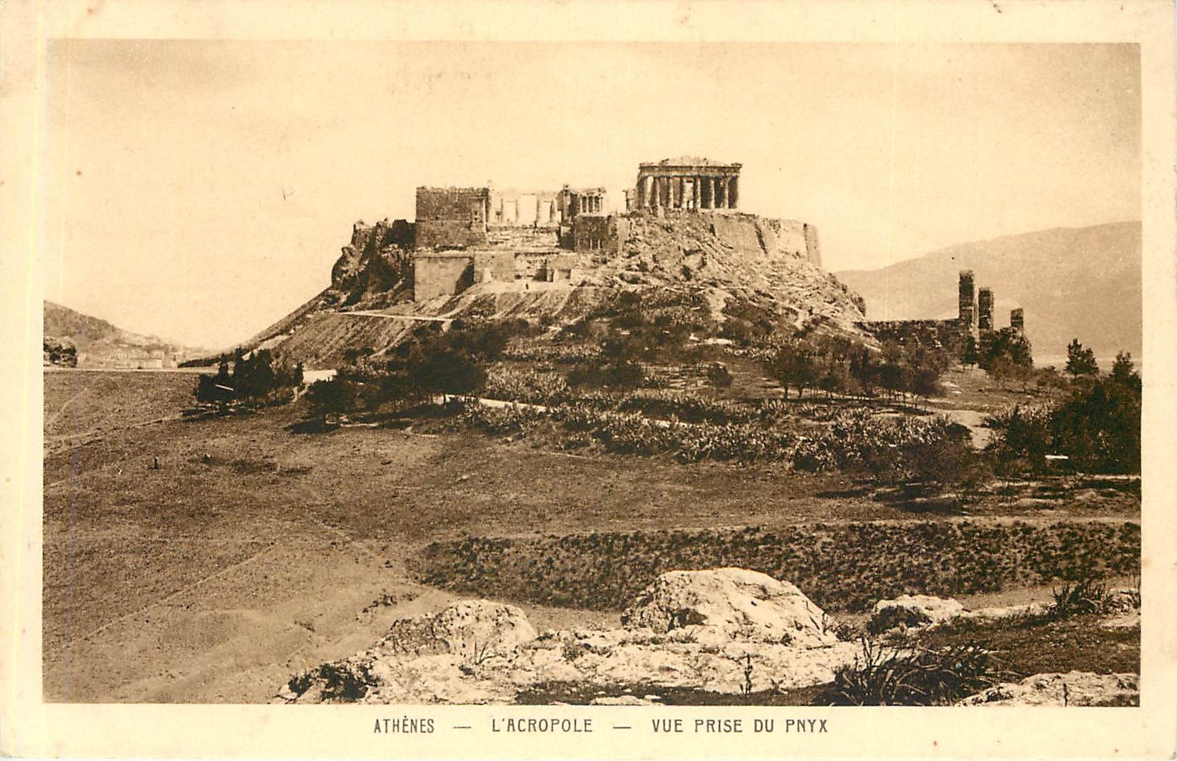 CPA Athenes L'Acropole Vue prise du Pnyx 