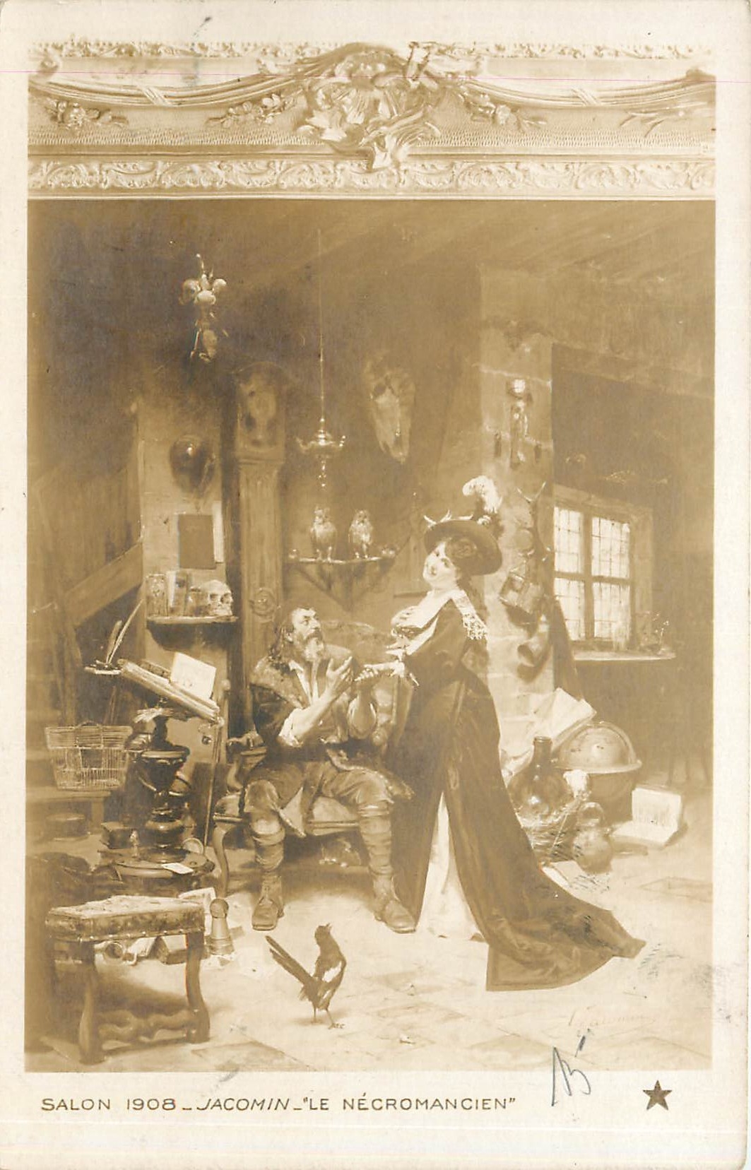 CPA Salon Jacomin Le Necromancien 