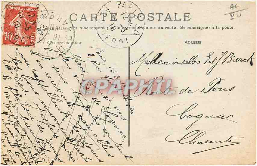 CPA Salon Jacomin Le Necromancien  — Rückseite