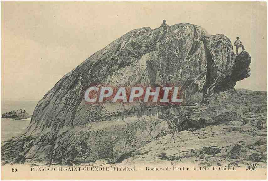 CPA Penmarch II Saint Guenole Finistere Rochers de l'Enfer la Tete de Cheval 