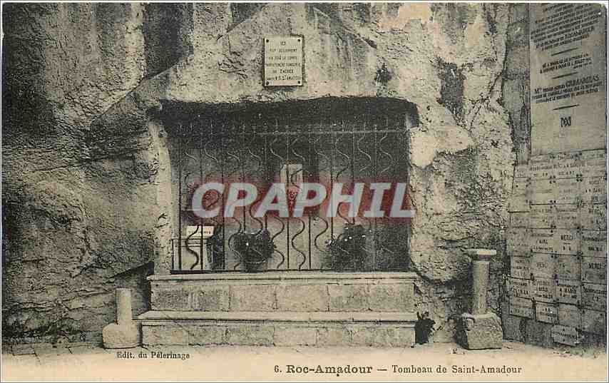 CPA Roc Amadour Tombeau de Saint Amadour 