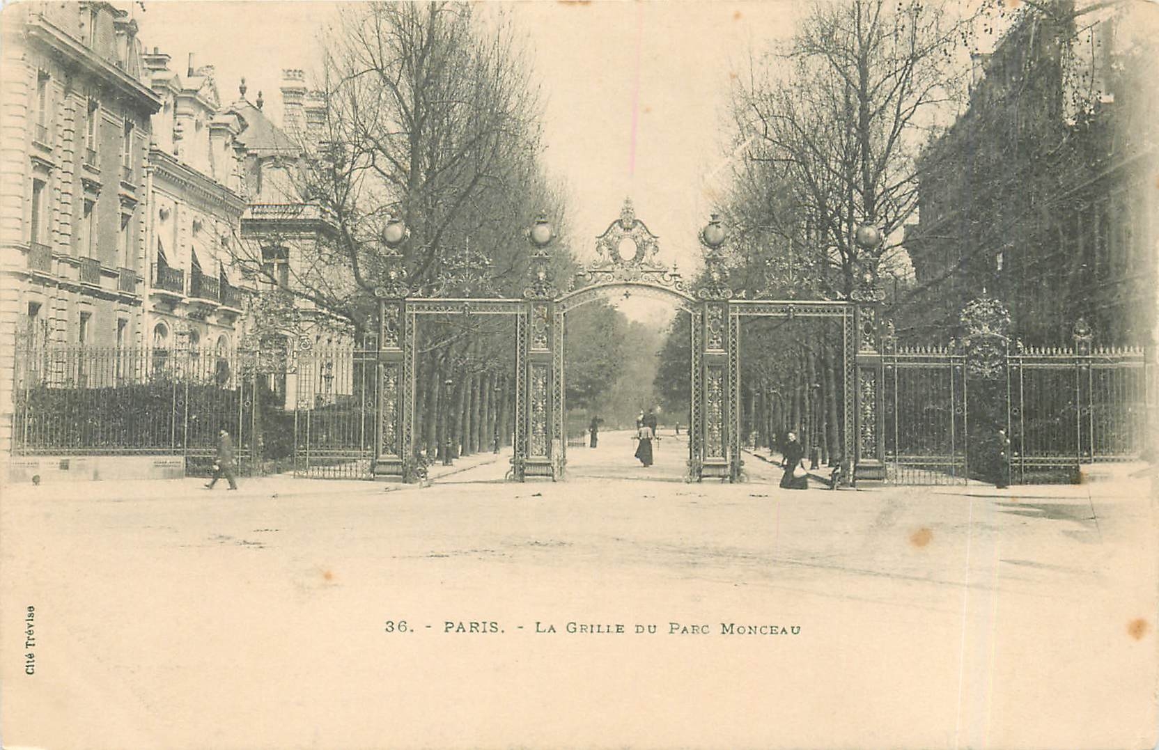CPA Paris La Grille du Parc Monceau 