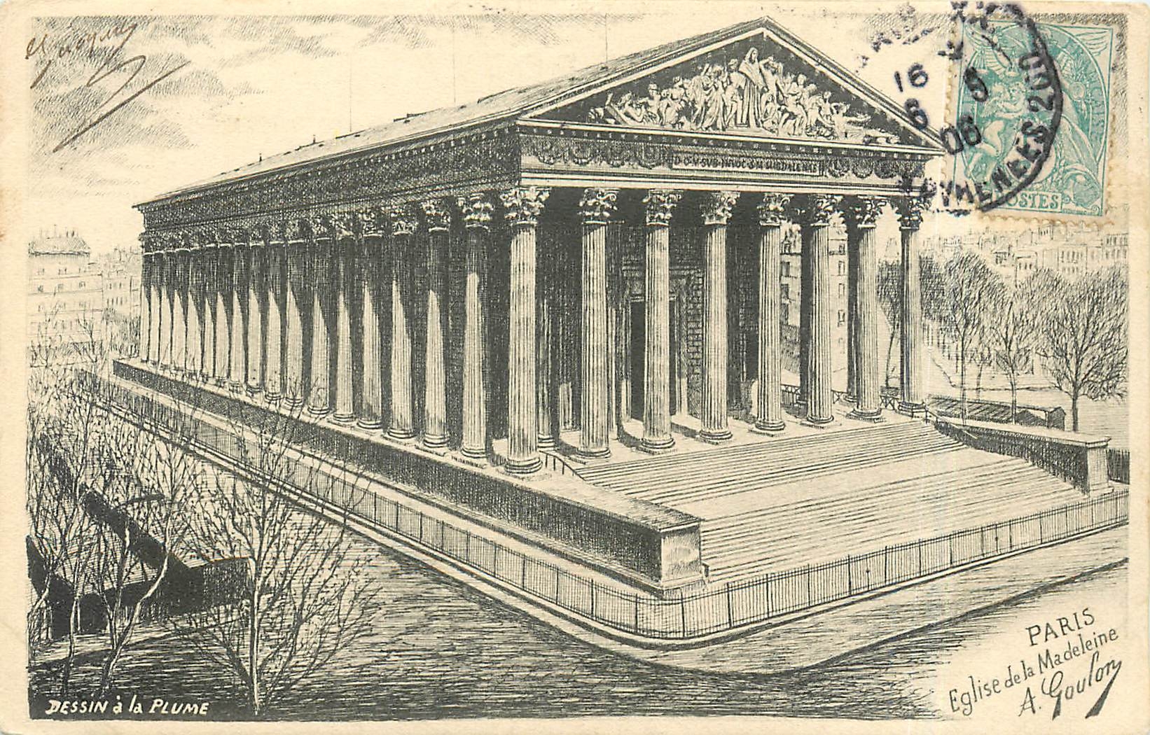 CPA Paris Eglise de la Madeleine 