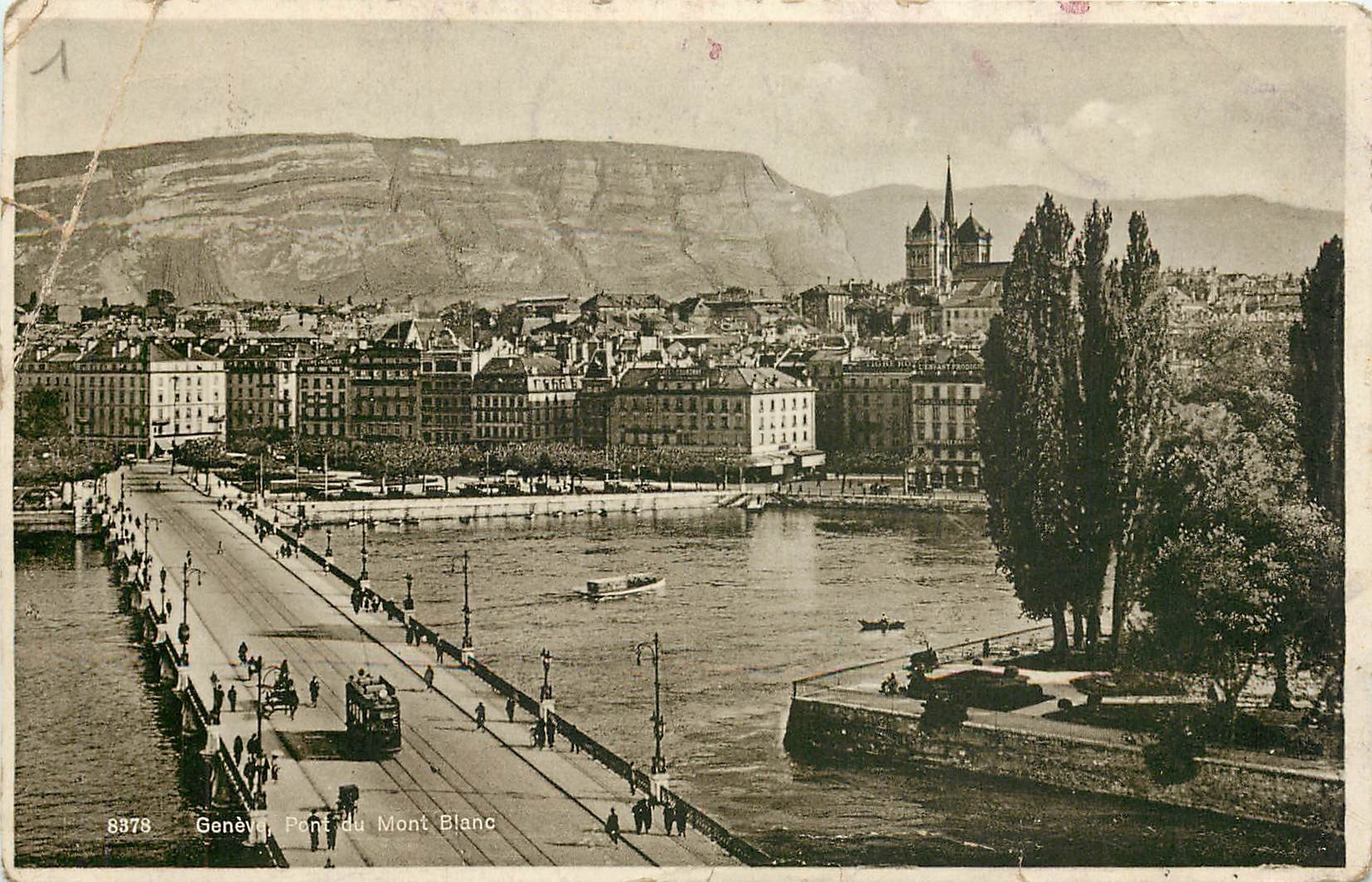 CPA Geneva Pont du Mont Blanc 