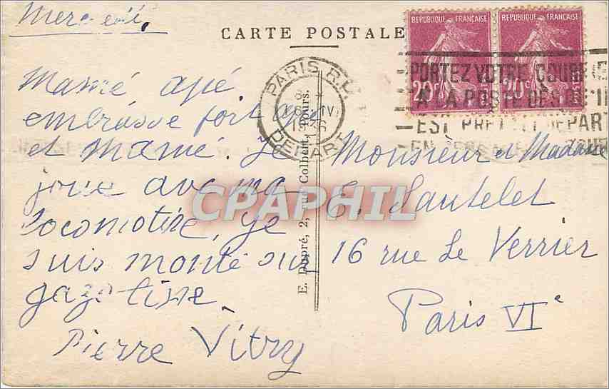 CPA Amboise L et L Tour de l'Horloge Cote Est Renaissenes  — Rückseite