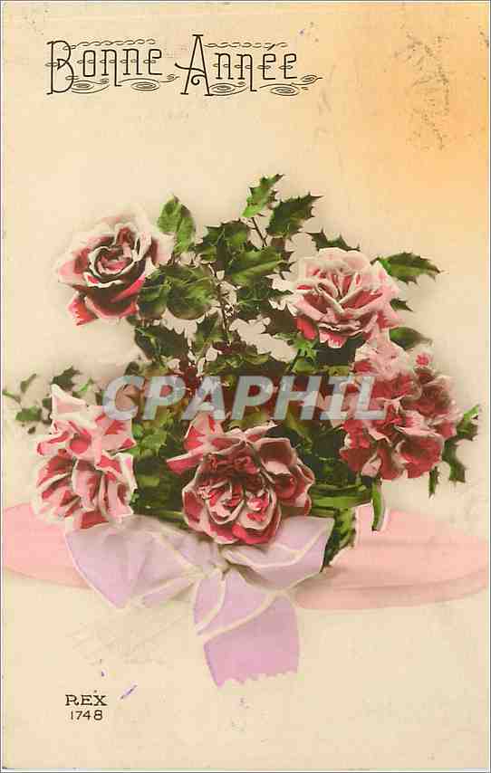 CPA Bonne Annee Fleurs
