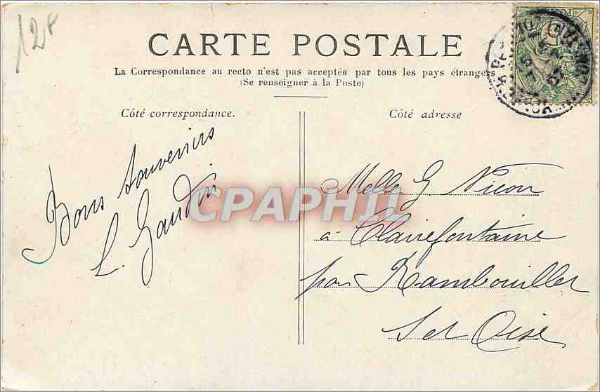 CPA Paris Le Conservatoire des Arts et Metiers  — Rückseite
