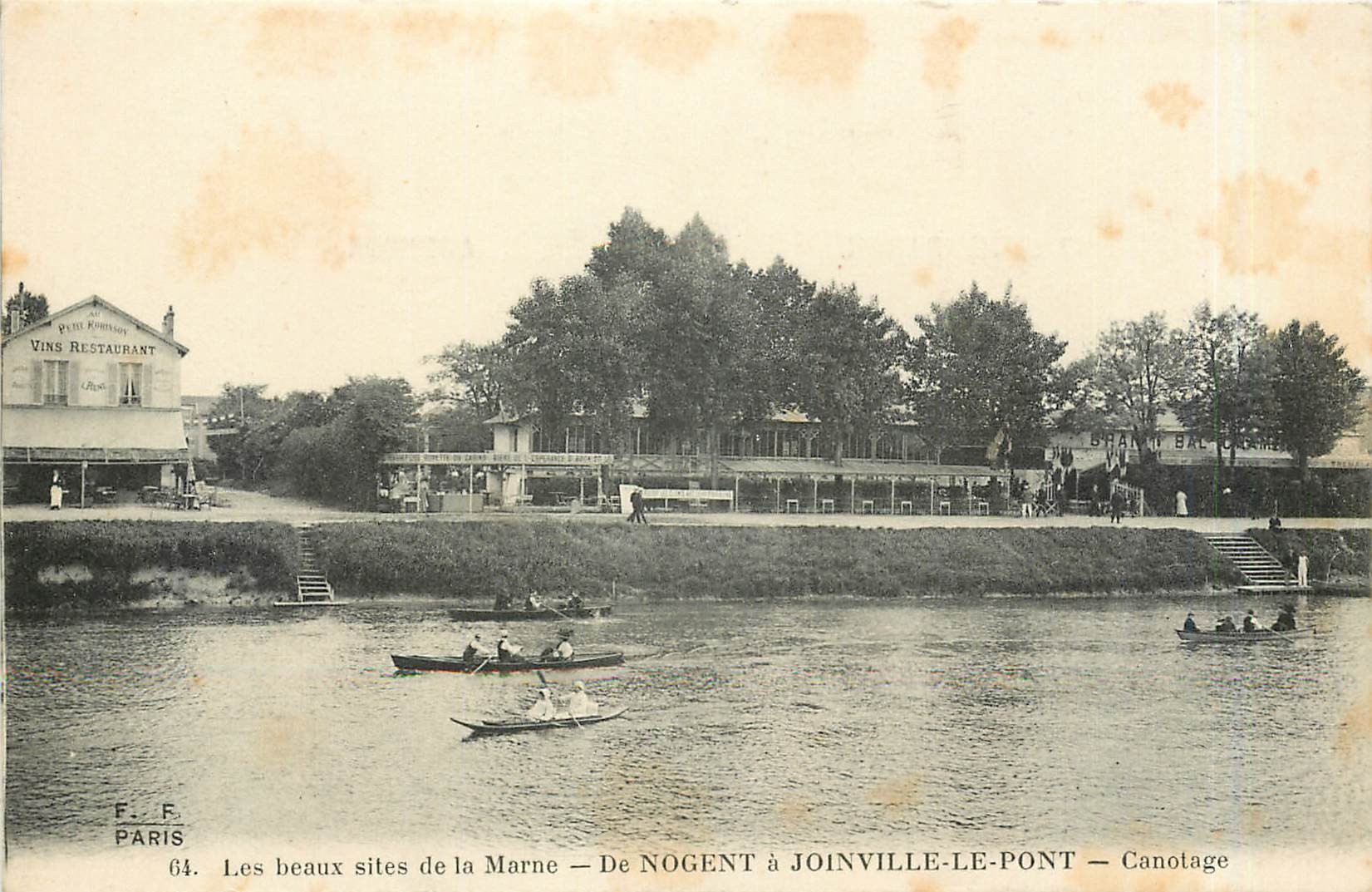 CPA Les beaux sites de la Marne De Nogent a Joinville le Pont Canotage 