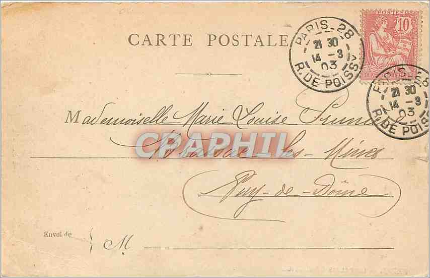 CPA Paris Le Palais de Justice  — Rückseite