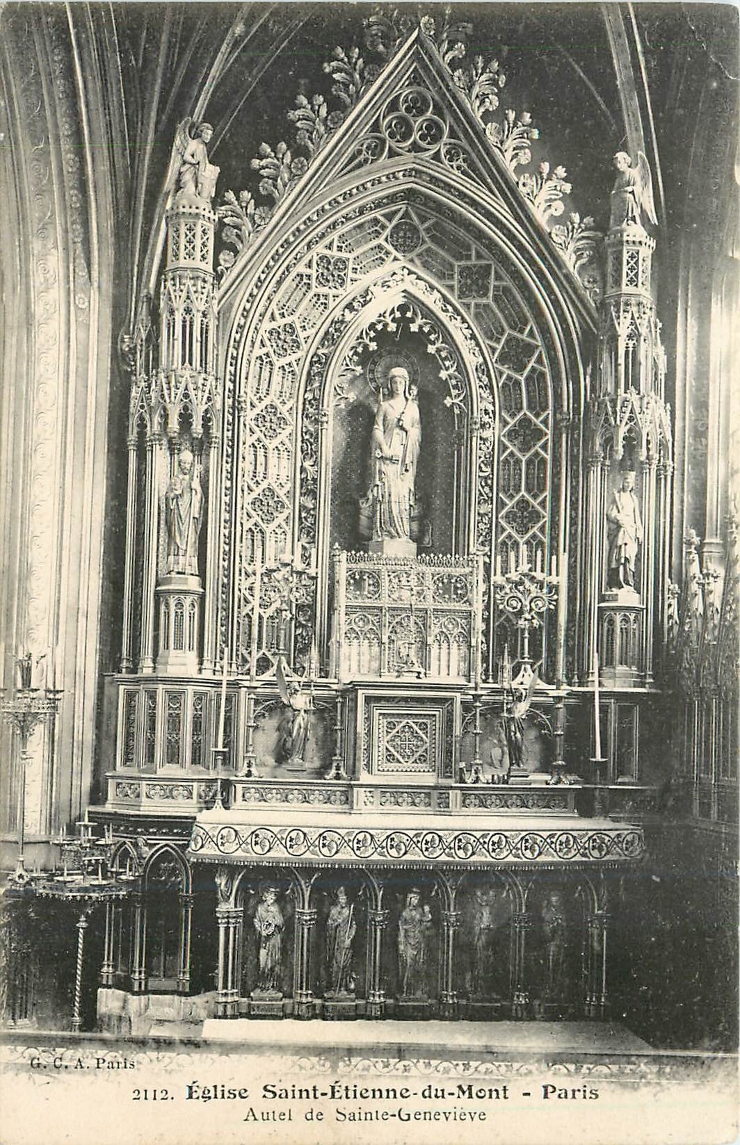 CPA Eglise Saint Etienne du Mont Paris Autel de Sainte Genevieve 