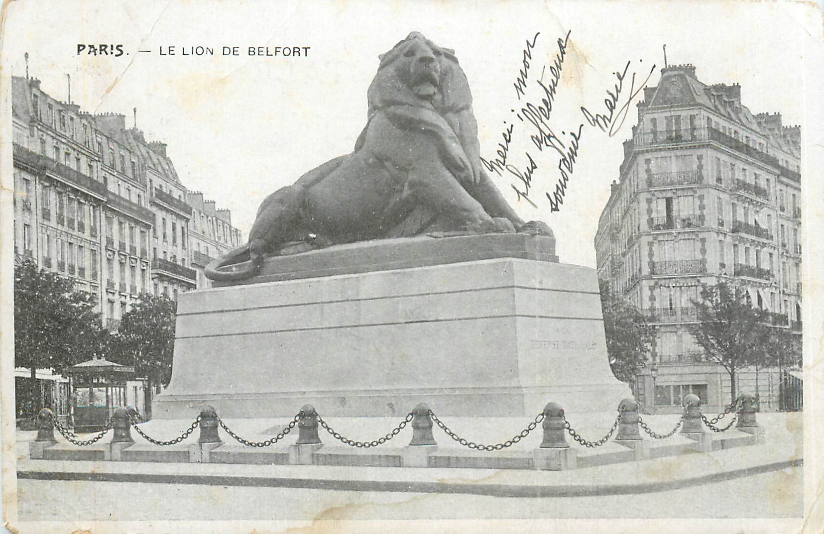 CPA Paris Le Lion de Belfort 