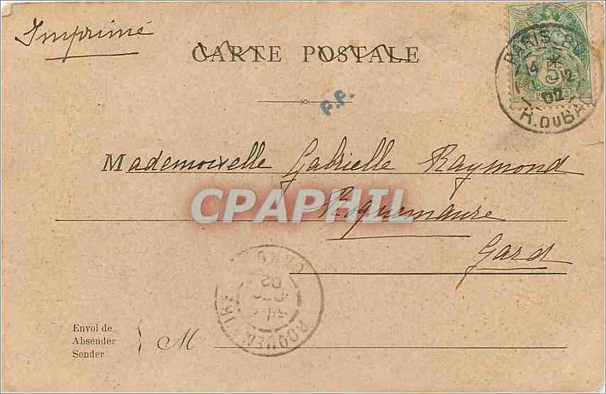 CPA Paris Le Lion de Belfort  — Rückseite
