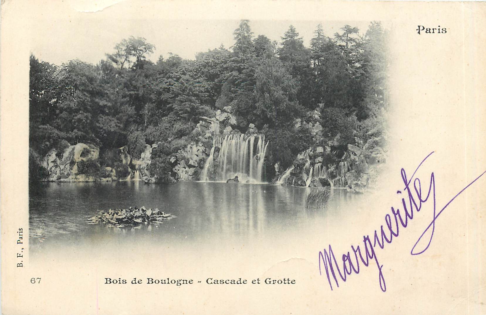 CPA Paris Bois de Boulogne Cascade et Grotte 