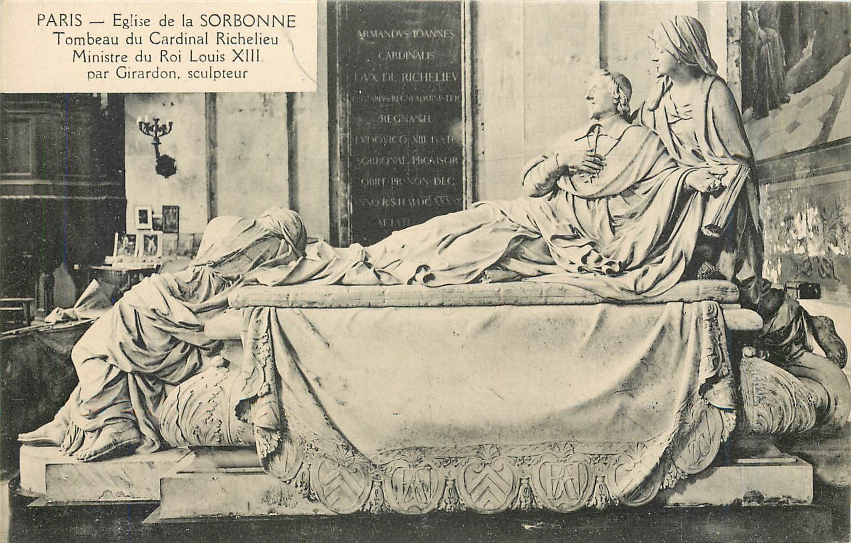 CPA Paris Eglise de la Sorbonne Tombeau du Cardinal Richelieu Ministre du Roi Louis XIII par Girardo