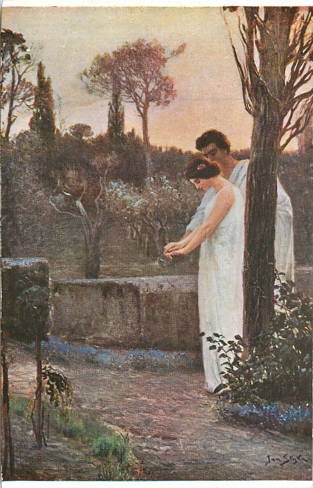 CPA Jan Siyka Vinicius et lygie au jardin de Linus 