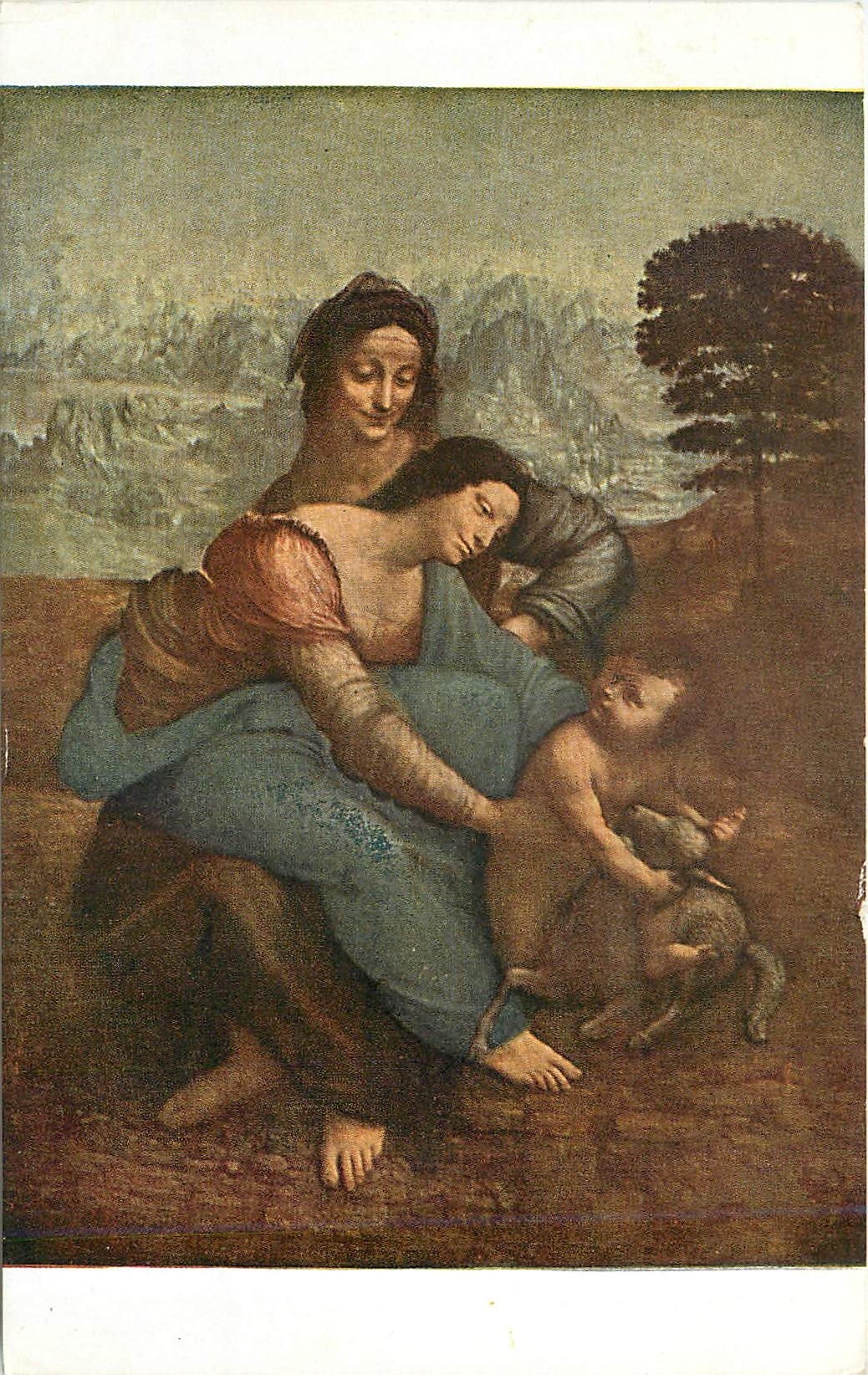 CPA Leonard de Vinci La Vierge l'Enfant Jesus et Sainte Anne 