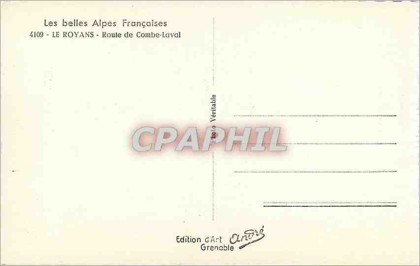 CPM Les Belles Alpes Francaises Le Royans Route de Combe Laval  — Rückseite
