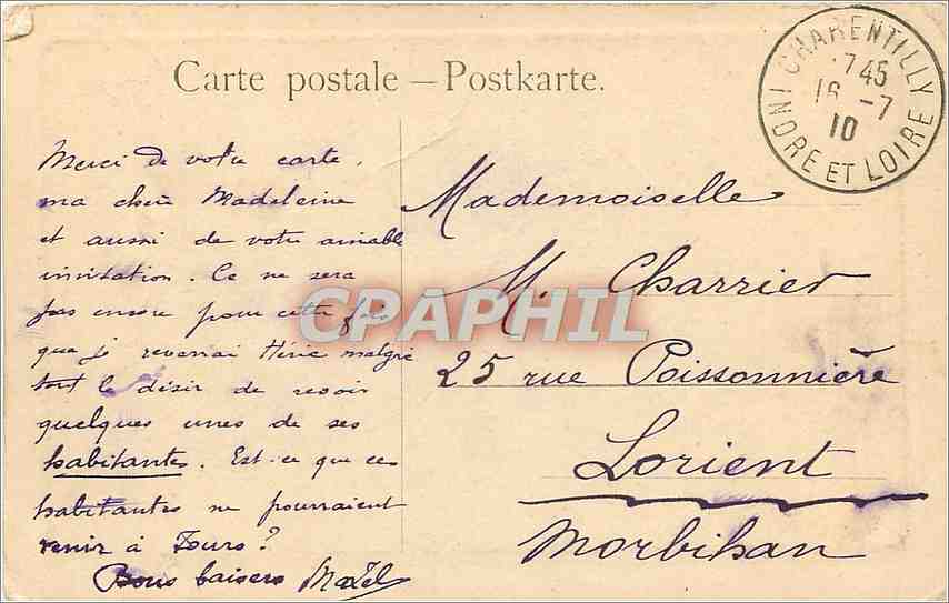 CPA Un Journee sur la Riviere Auf dem Wasser  — Rückseite