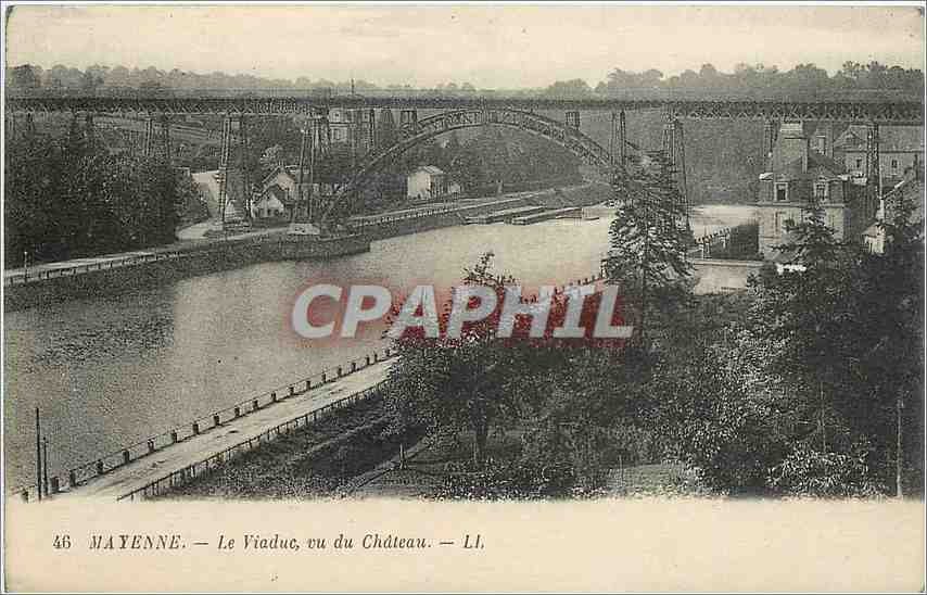 CPA Mayenne Le Viaduc vu du Chateau 