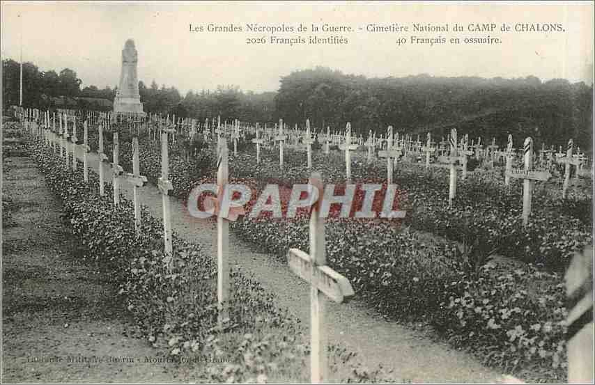 CPA Les Grandes Necropoles de la Guerre Cimetiere National du Camp de Chalons 