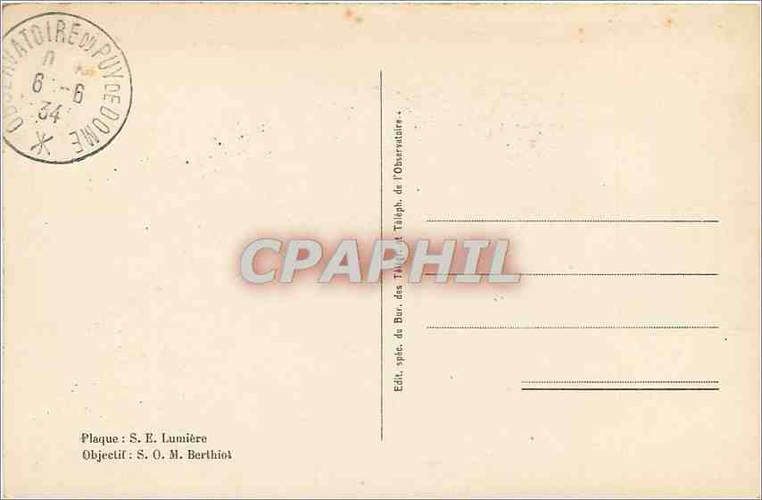 Der Gipfel des Puy de Dôme und seine automobile Straße aus der Luft gesehen — Foto von Puzanet — Nr. 198 — Rückseite