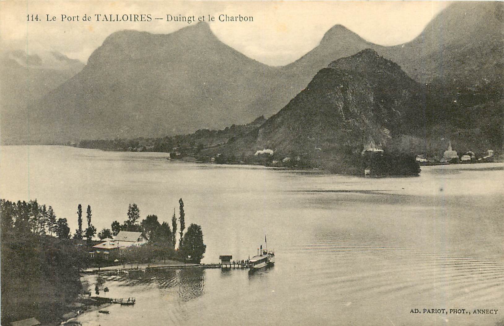 Le Port de TALLOIRES — Duingt et le Charbon — AD. PARIOT, PHOT., ANNÉCY, n°114