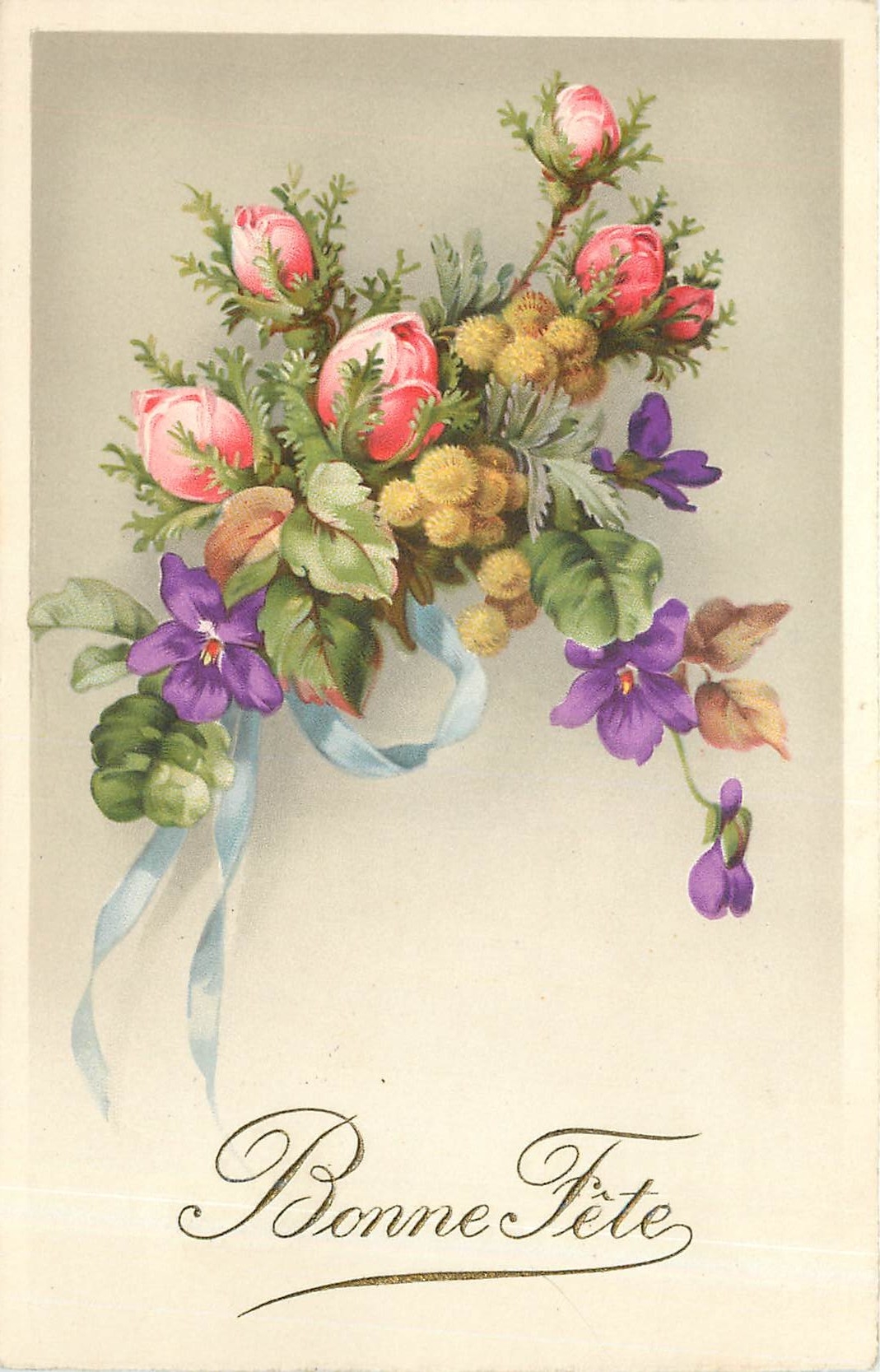CPA Bonne Fete Fleurs