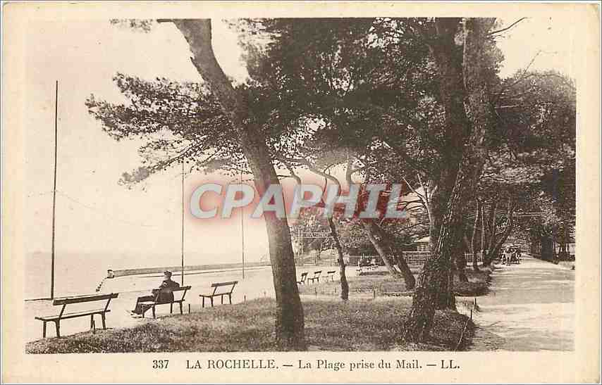CPA La Rochelle La Plage prise du Mail 