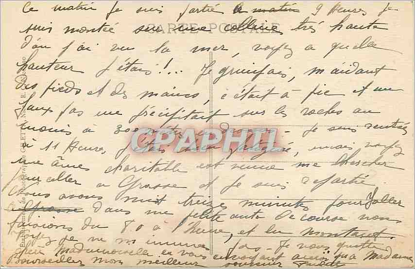 CPA Le Bar AM La Danse Macabre Nice Exposition retrospective de 1912  — Verso