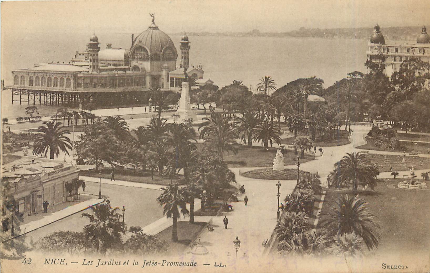 CPA Nice Les Jardins et la Jetee Promenade 