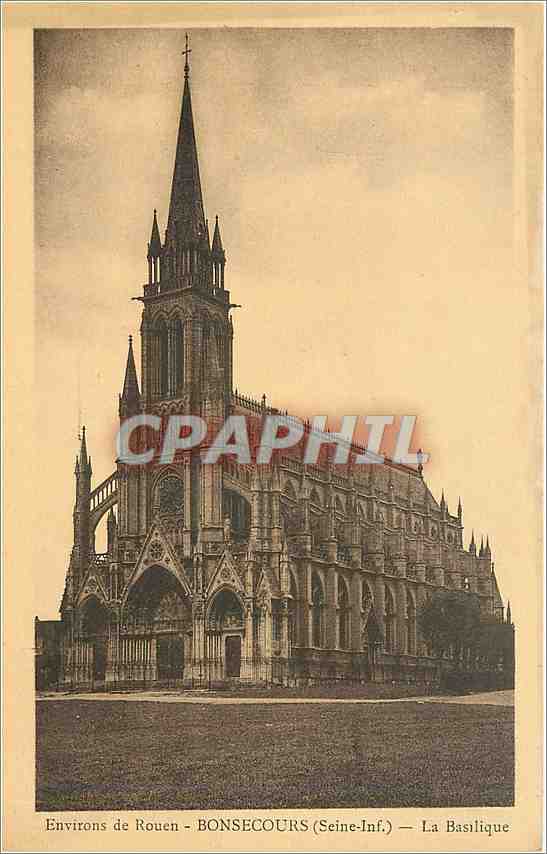 CPA Environs de Rouen Bonsecours Seine Inf La Basilique 
