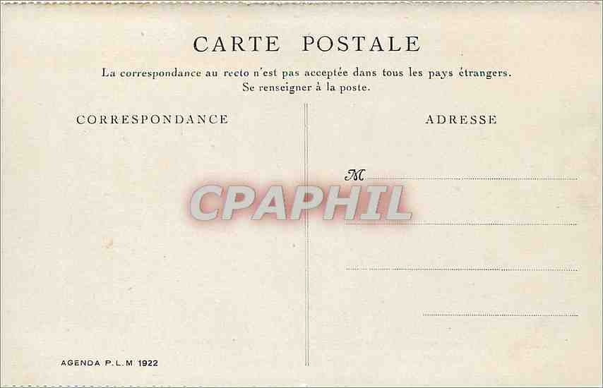 Palais de Fontainebleau — Services d'auto-cars P.L.M. en forêt — Agenda P.L.M. 1922 — Reverso