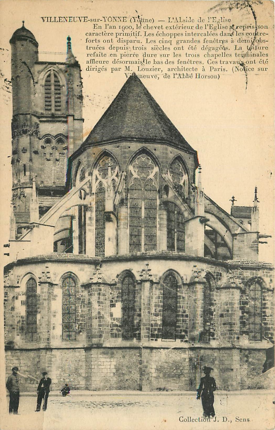 CPA Villeneuve sur Yonne L'Abside de l'Eglise 