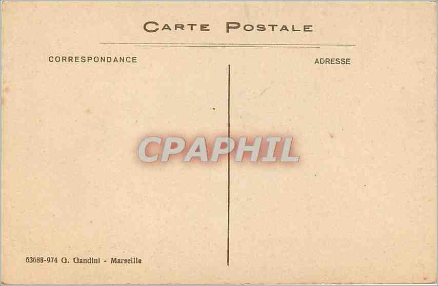 CPA Marseille Fontaine Cantini Place Castellane  — Rückseite