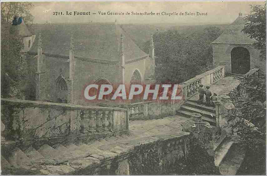 CPA Le Faouet Vue generale de Sainte Barbe et Chapelle de Saint David 