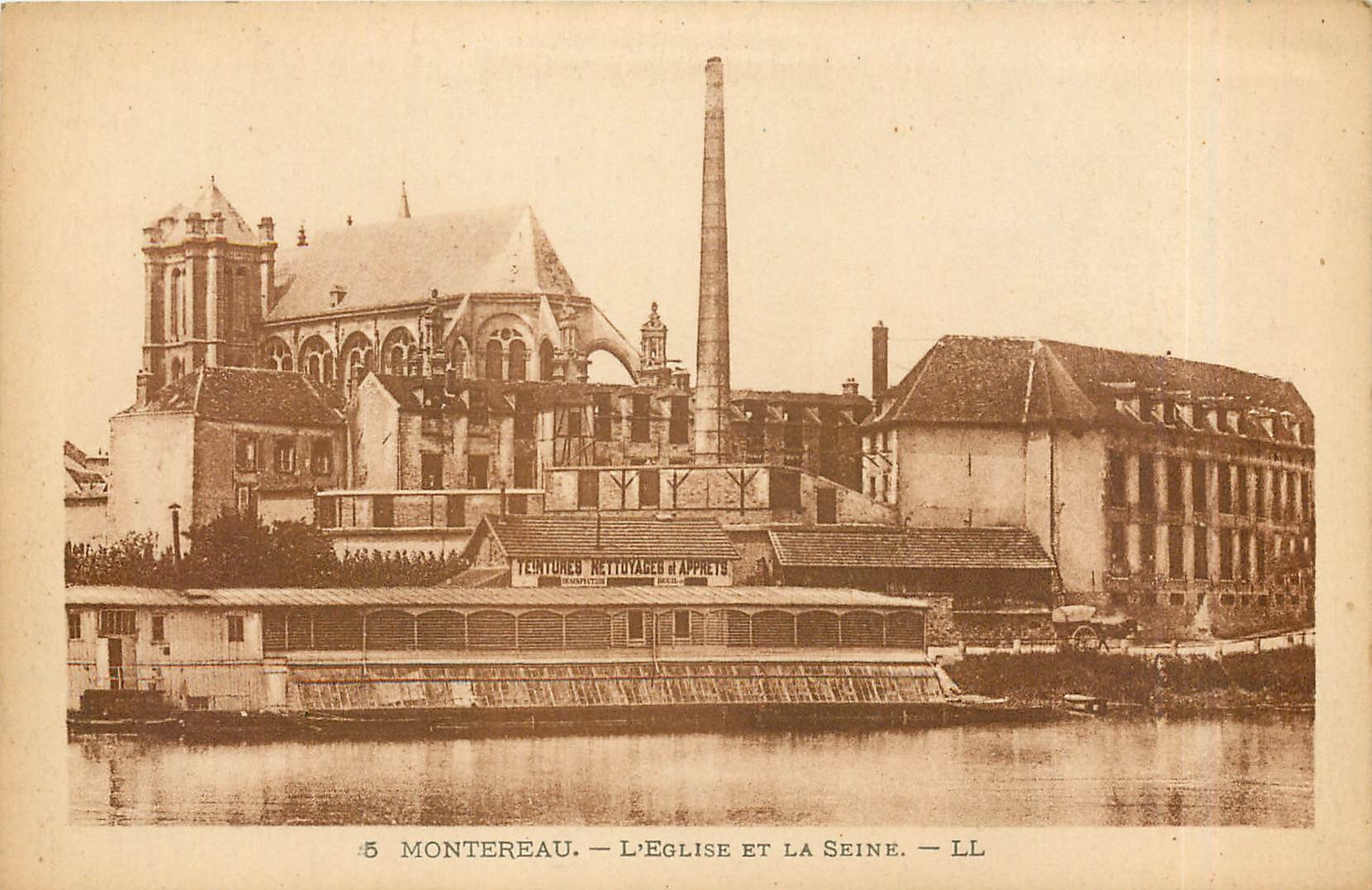CPA Montereau L'Eglise et la Seine 
