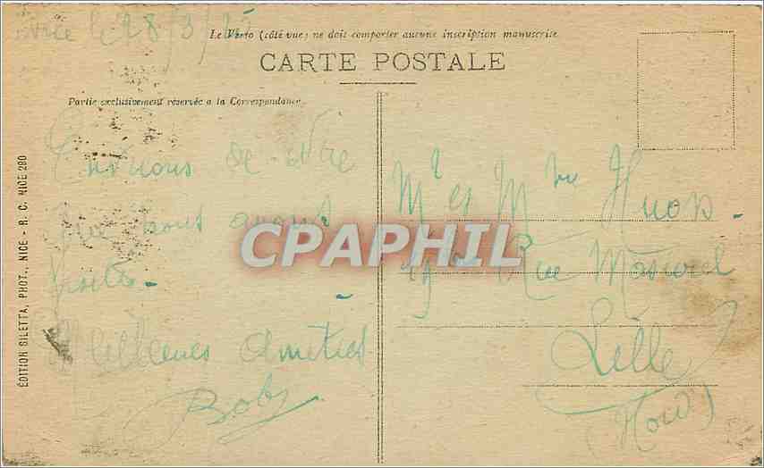 CPA Ligne du Tram de Menton a Sospel Viaduc du Caramel  — Rückseite