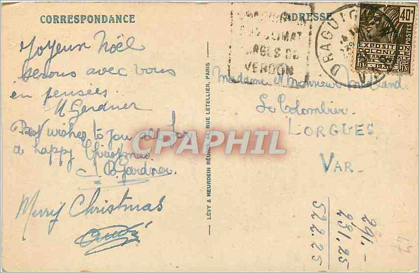 CPA Monaco et Monte Carlo pris du Signal  — Rückseite