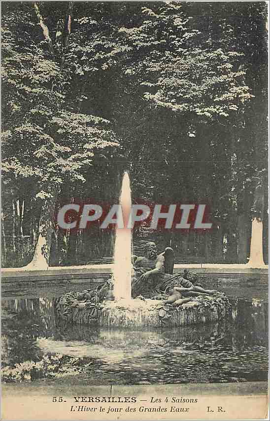 CPA Versailles Les 4 Saisons L'Hiver le Jour des Grandes Eaux 