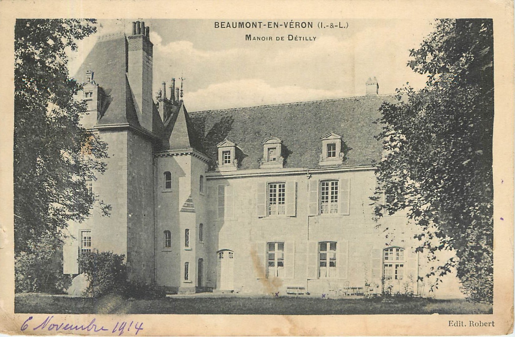 Beaumont-en-Véron (I.-&-L.) — Manoir de Détilly — Edit. Robert