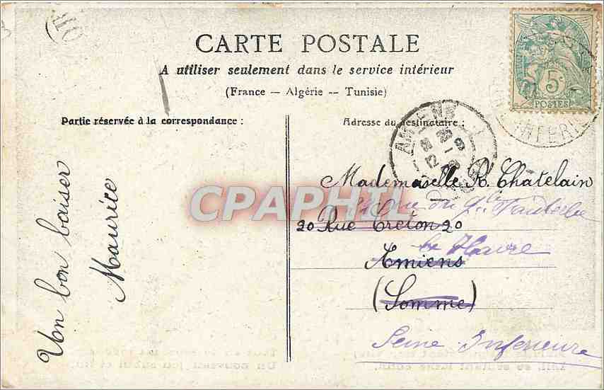 CPA Lili et son Chien  — Rückseite