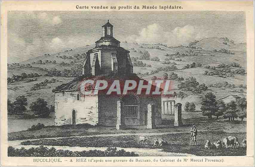 CPA Bucolique A Riez d'Apres une gravure de Baltard du Cabinet de M Marcel Provence 