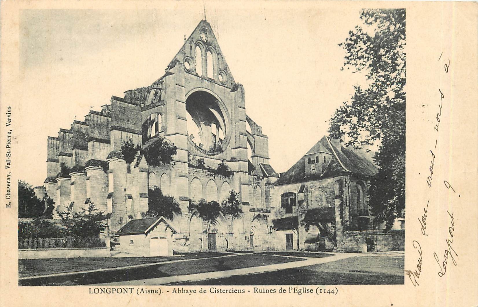 Longpont (Aisne) - Abbaye de Cisterciens - Ruines de l'Église (1144) - E. Chaseray, Val-Saint-Pierre, Vervins