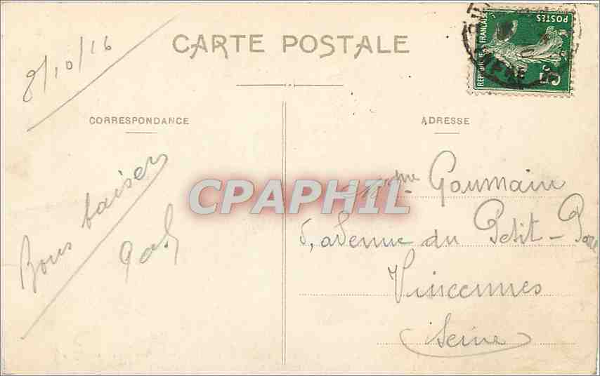 CPA Nantes Monument aux Enfants morts pour la Patrie  — Verso