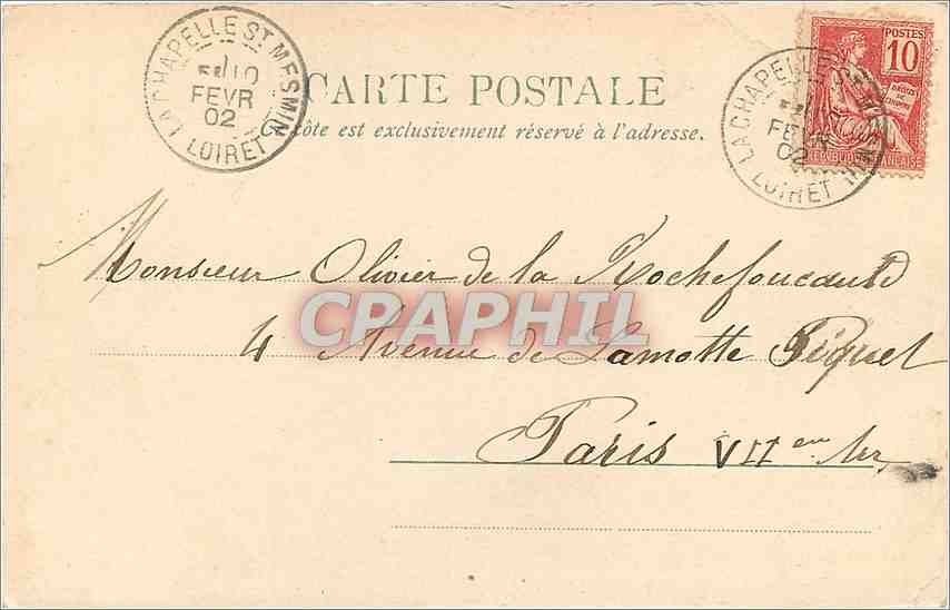 CPA Vue du Loiret a Olivet  — Rückseite