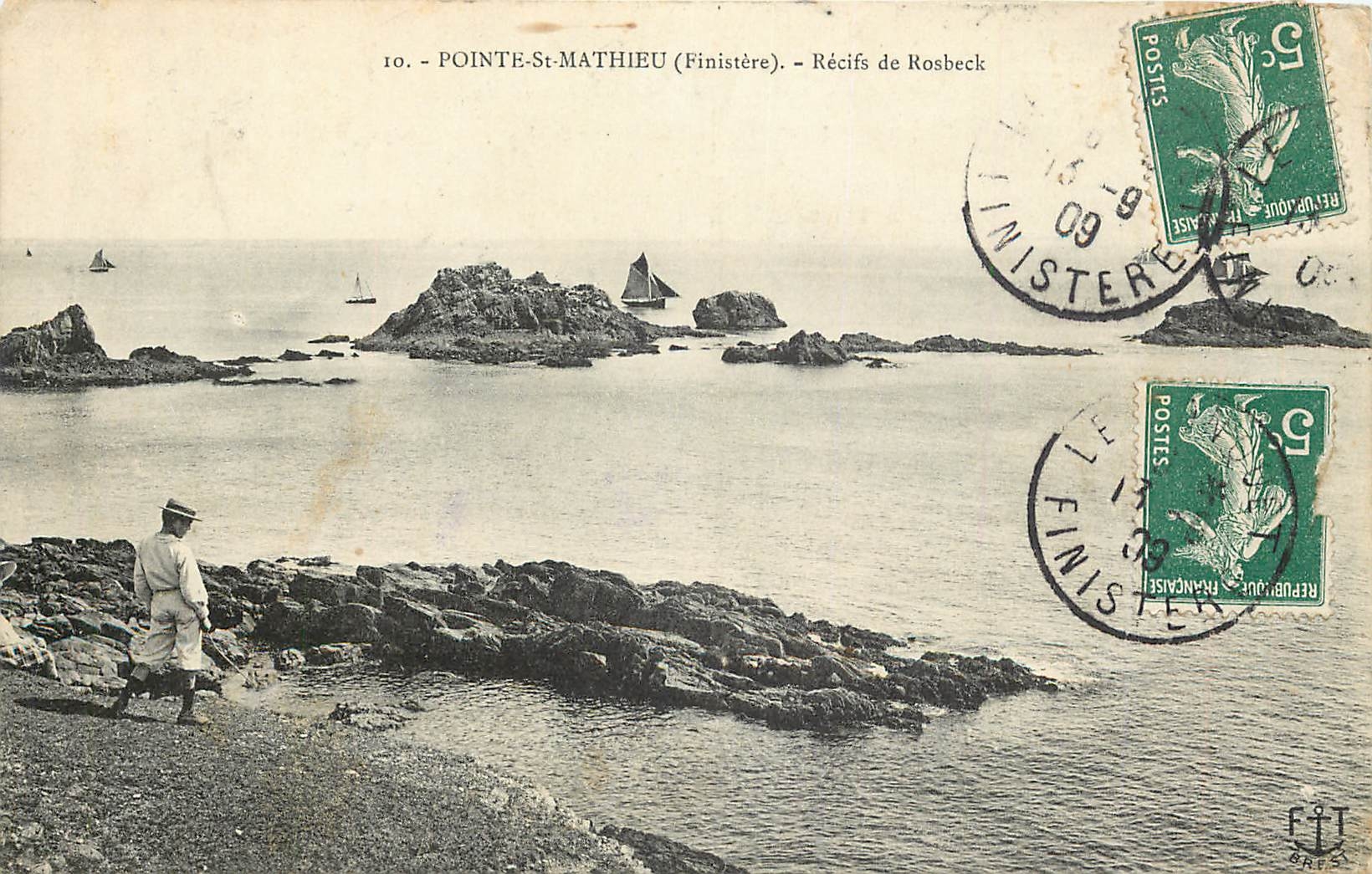CPA Pointe St Matthieu Finistere Recifs de Rosbeck 